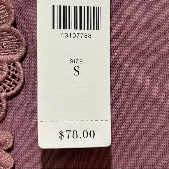 Anthropologie NWT women’s size S Dusty Rose Floral Tunic short sleeve top. - Picture 8 of 14